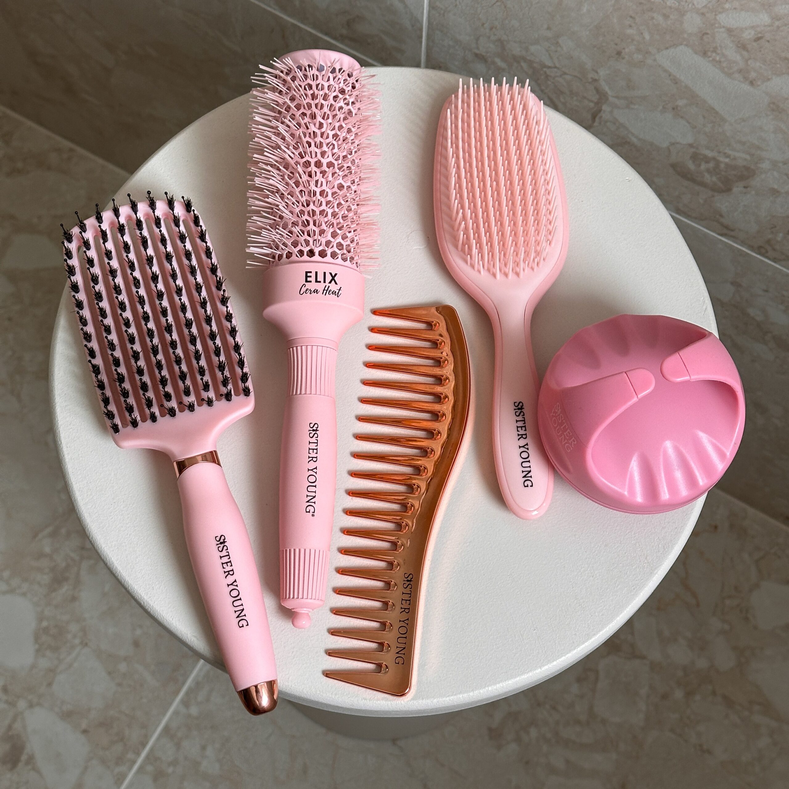 ZURI ROSE GOLD – grzebień do włosów Sister Young i inne szczotki Sister Young