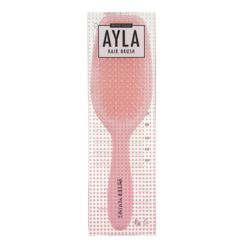 Szczotka Sister Young AYLA Pastel Peach w opakowaniu z widoczną nazwą modelu AYLA.