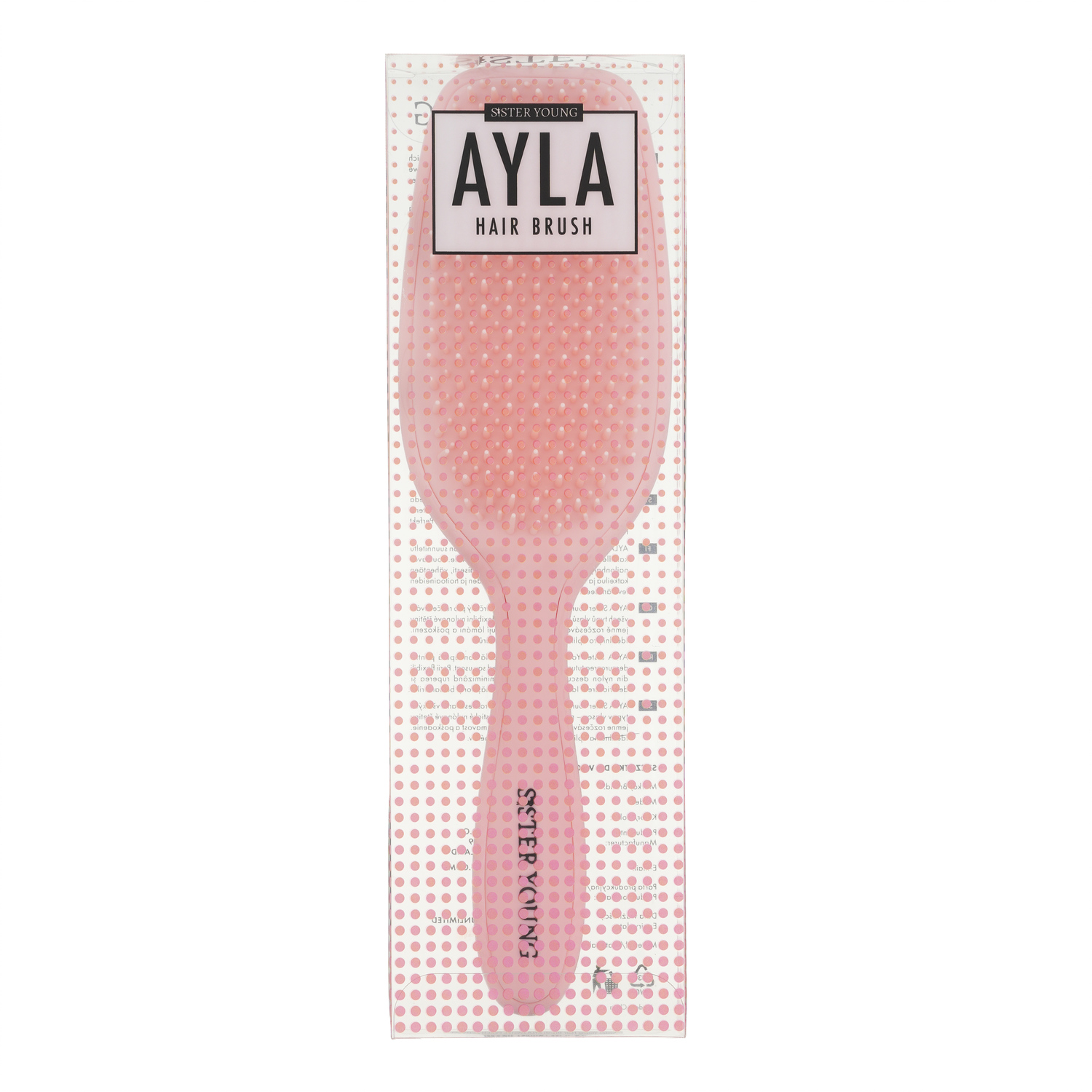 Szczotka Sister Young AYLA Pastel Peach w opakowaniu z widoczną nazwą modelu AYLA.