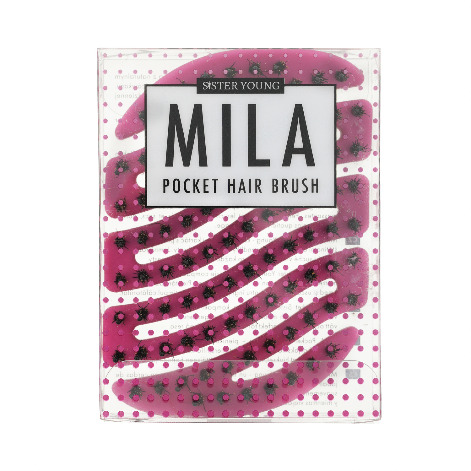 Szczotka MILA BV FUCHSIA w opakowaniu z napisem MILA