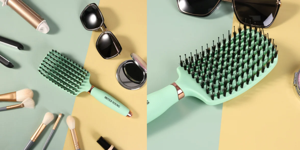 Szczotka do włosów z włosiem dzika OVIA BV MINT