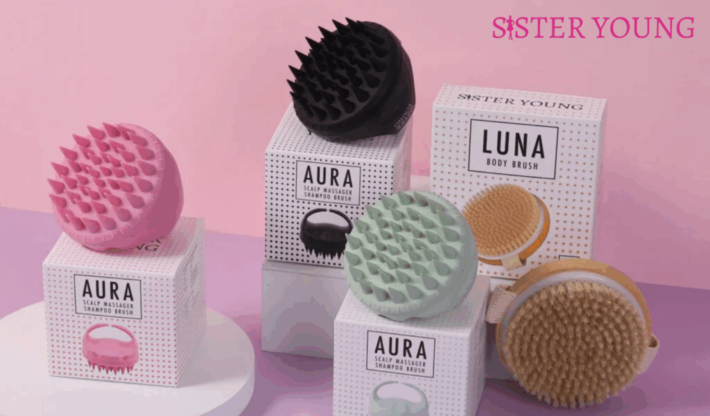 Szczotka do mycia i masażu skóry głowy