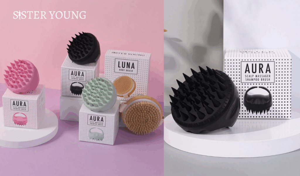 Szczotka do mycia i masażu skóry głowy