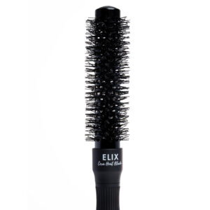 Czarna okrągła szczotka do włosów Sister Young ELIX Cera Heat Black+ 25 mm na białym tle
